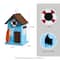 Glitzhome® 10" Modern Blue Wood Beach Hut Birdhouse